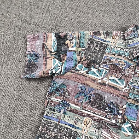 Kahala Polo Shirt Adult Large Short Sleeve Hawaiian Avi Casual Men's - Picture 2 of 14